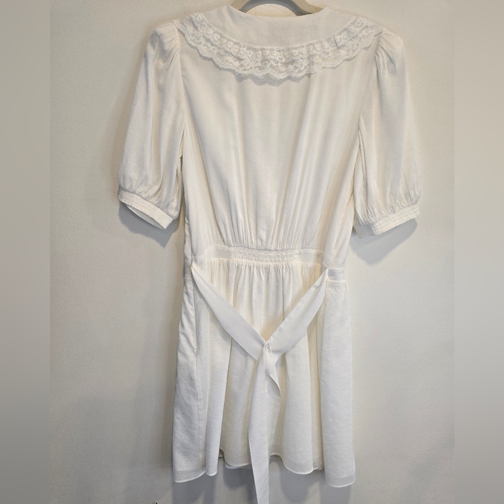 Reformation White Long Sleeve Lace Dress Size 4, Nwot. Suoer Cute! - Picture 14 of 16